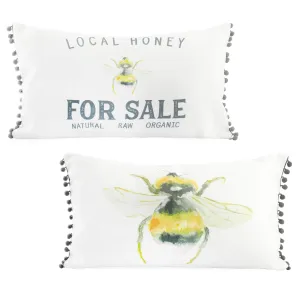 12x20 Throw Pillow Covers, Honey Bee Themed (Case of 50 Sets)