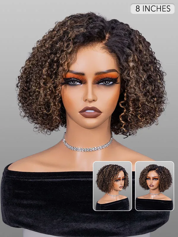 $199 For Any 2 | Honey Blonde Highlight Wear Go Water Wave 4x6 Wig   Honey Blonde Highlight Kinky Curly 4x6 Pre-bleached Wig