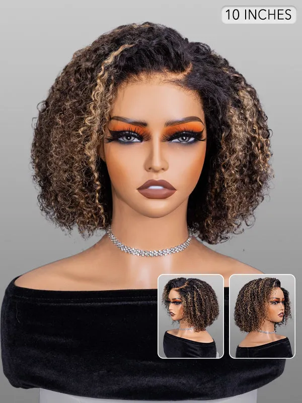 $199 For Any 2 | Honey Blonde Highlight Wear Go Water Wave 4x6 Wig   Honey Blonde Highlight Kinky Curly 4x6 Pre-bleached Wig