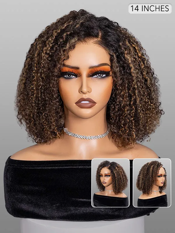 $199 For Any 2 | Honey Blonde Highlight Wear Go Water Wave 4x6 Wig   Honey Blonde Highlight Kinky Curly 4x6 Pre-bleached Wig