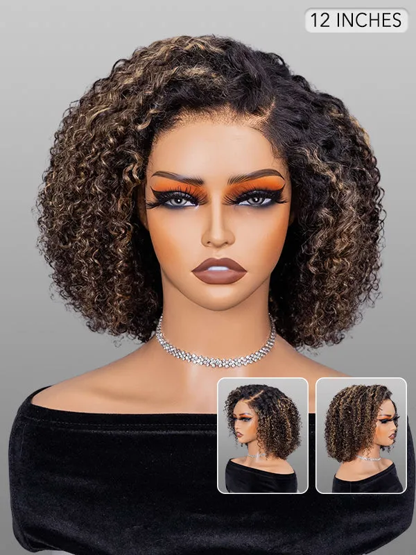 $199 For Any 2 | Honey Blonde Highlight Wear Go Water Wave 4x6 Wig   Honey Blonde Highlight Kinky Curly 4x6 Pre-bleached Wig