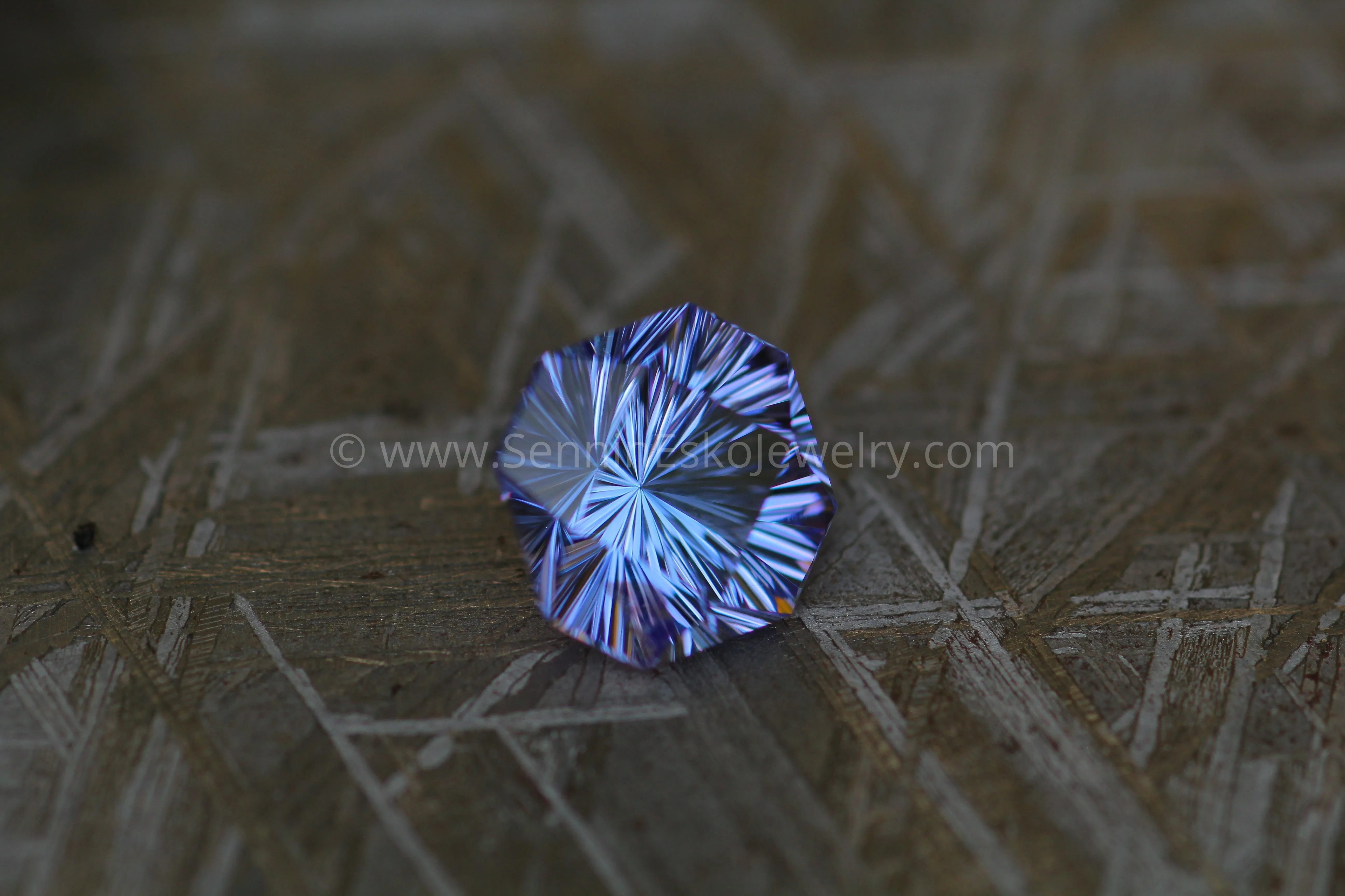 3 Carat Bluish Violet Tanzanite Square Octagon - 8.4x8.9mm - Fantasy Cut