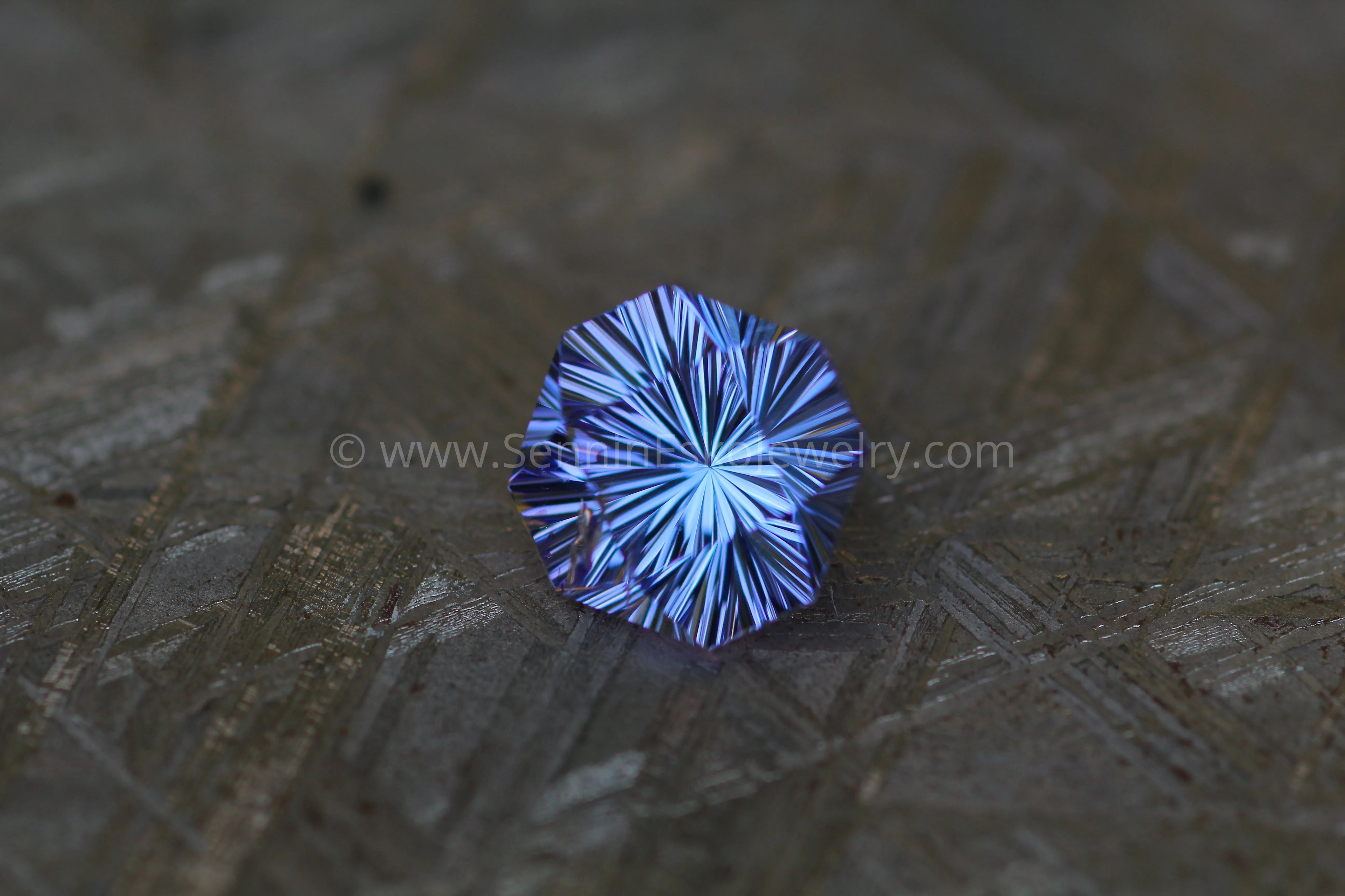 3 Carat Bluish Violet Tanzanite Square Octagon - 8.4x8.9mm - Fantasy Cut