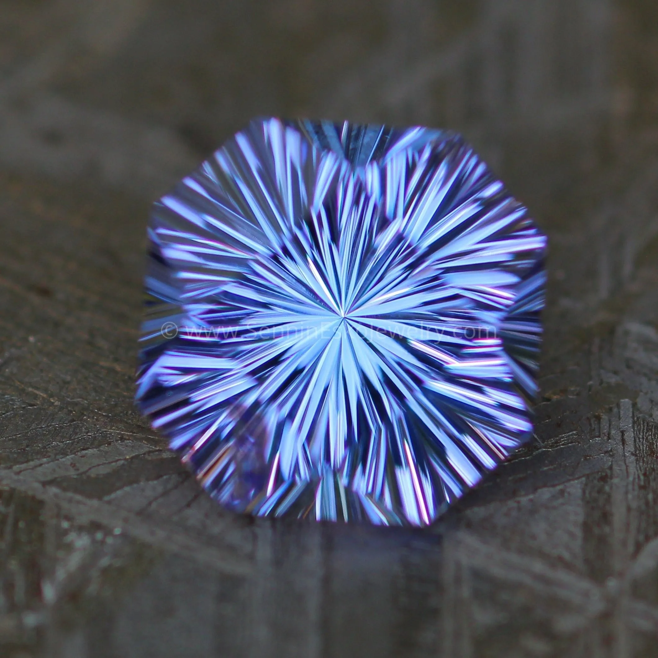 3 Carat Bluish Violet Tanzanite Square Octagon - 8.4x8.9mm - Fantasy Cut