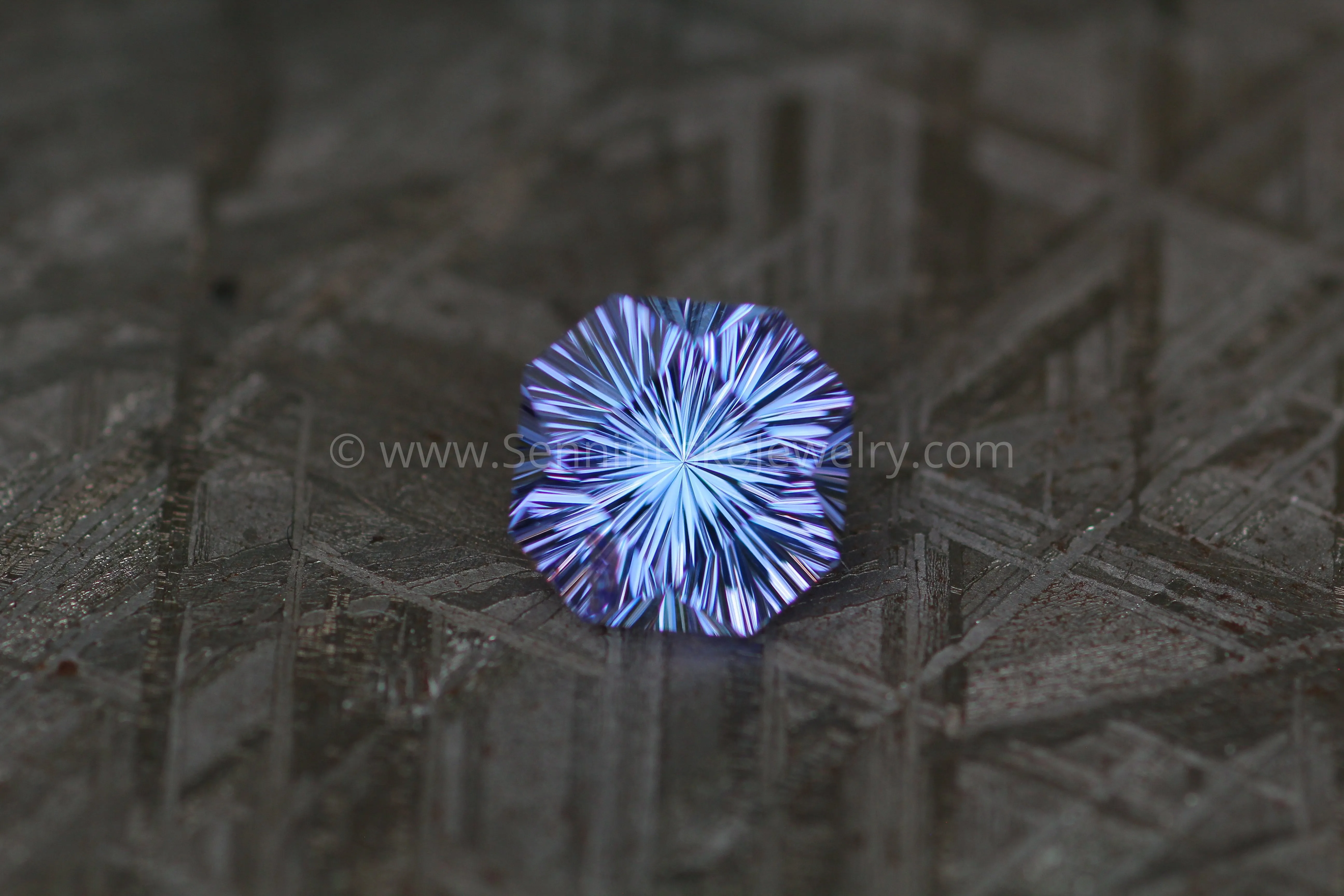 3 Carat Bluish Violet Tanzanite Square Octagon - 8.4x8.9mm - Fantasy Cut