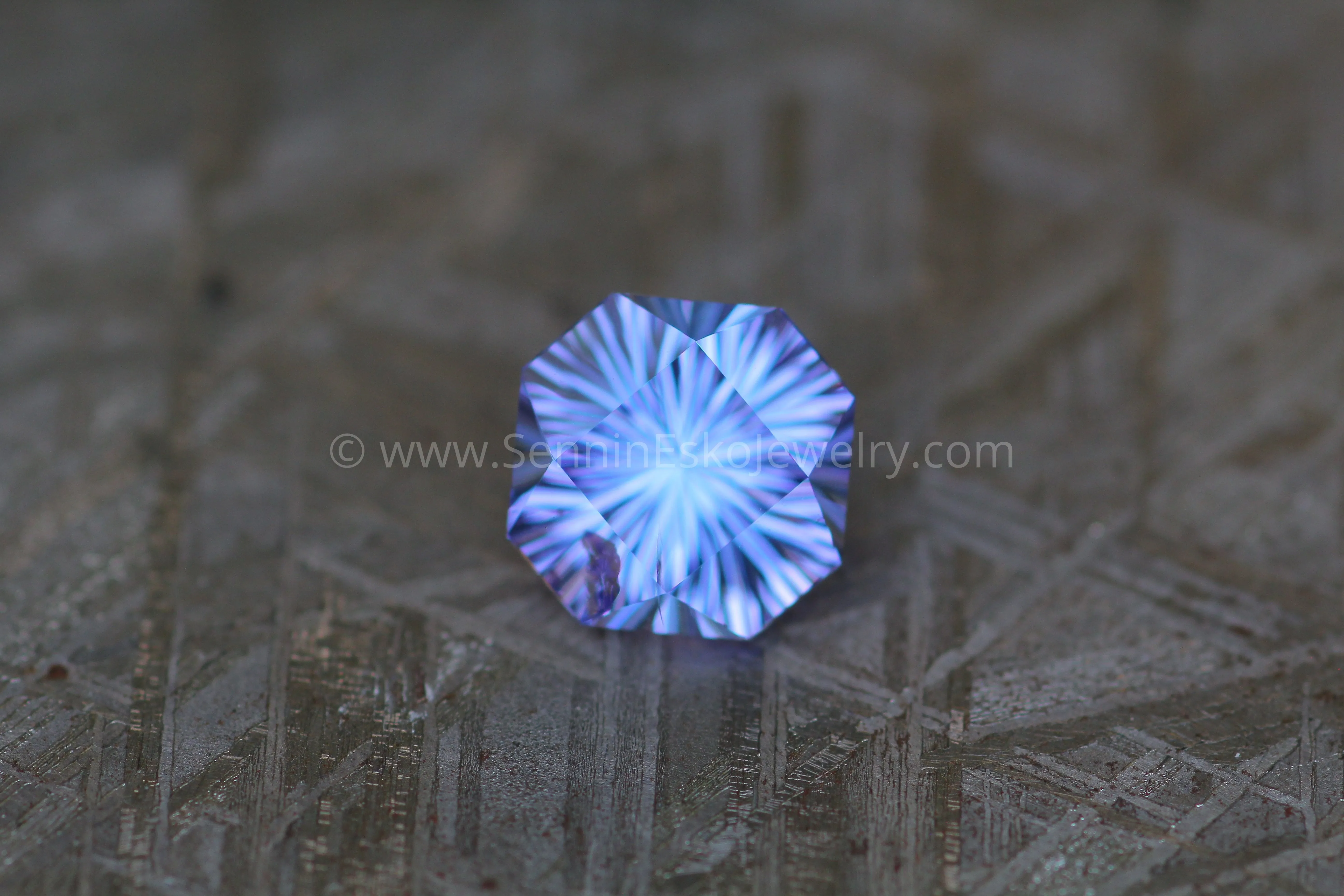 3 Carat Bluish Violet Tanzanite Square Octagon - 8.4x8.9mm - Fantasy Cut