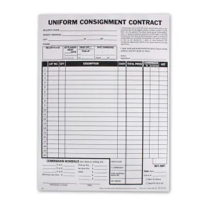3-Part Detailed Consignment Form (100/Pack)