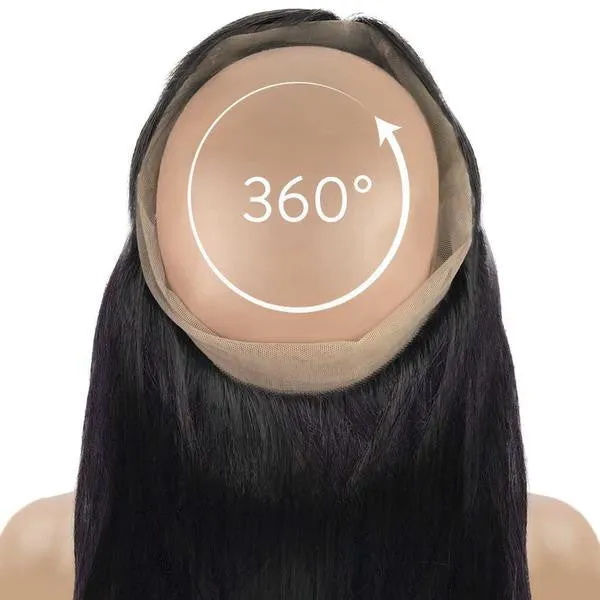 360° LACE FRONTAL - STRAIGHT  3 BUNDLES(#1B)