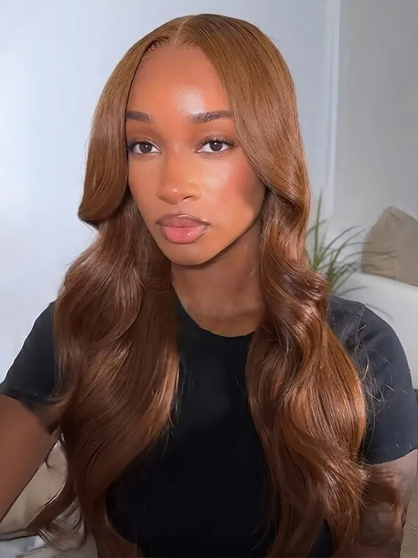 80% Off | Wavymy Layered Cut Chestnut Brown Wear Go Wigs 180% Density Straight 4x6 Lace Closure Wigs 100% Human Hair
