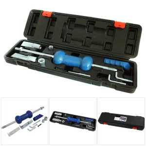 9PC HEAVY DUTY 5lb DENT PULLER SLIDE HAMMER KIT CAR AUTO BODY SHOP REPAIR TOOL