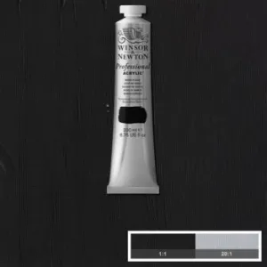 ACRYLIC PAINT - Winsor & Newton PROFESSIONAL - 200ml Tube -  Mars Black