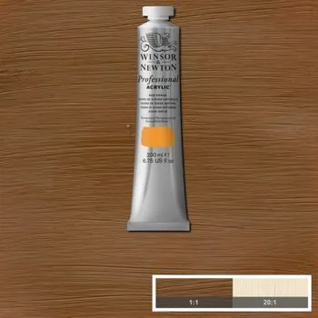 ACRYLIC PAINT - Winsor & Newton PROFESSIONAL - 200ml Tube -  Raw Sienna