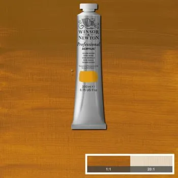 ACRYLIC PAINT - Winsor & Newton PROFESSIONAL - 200ml Tube -  Yellow Ochre