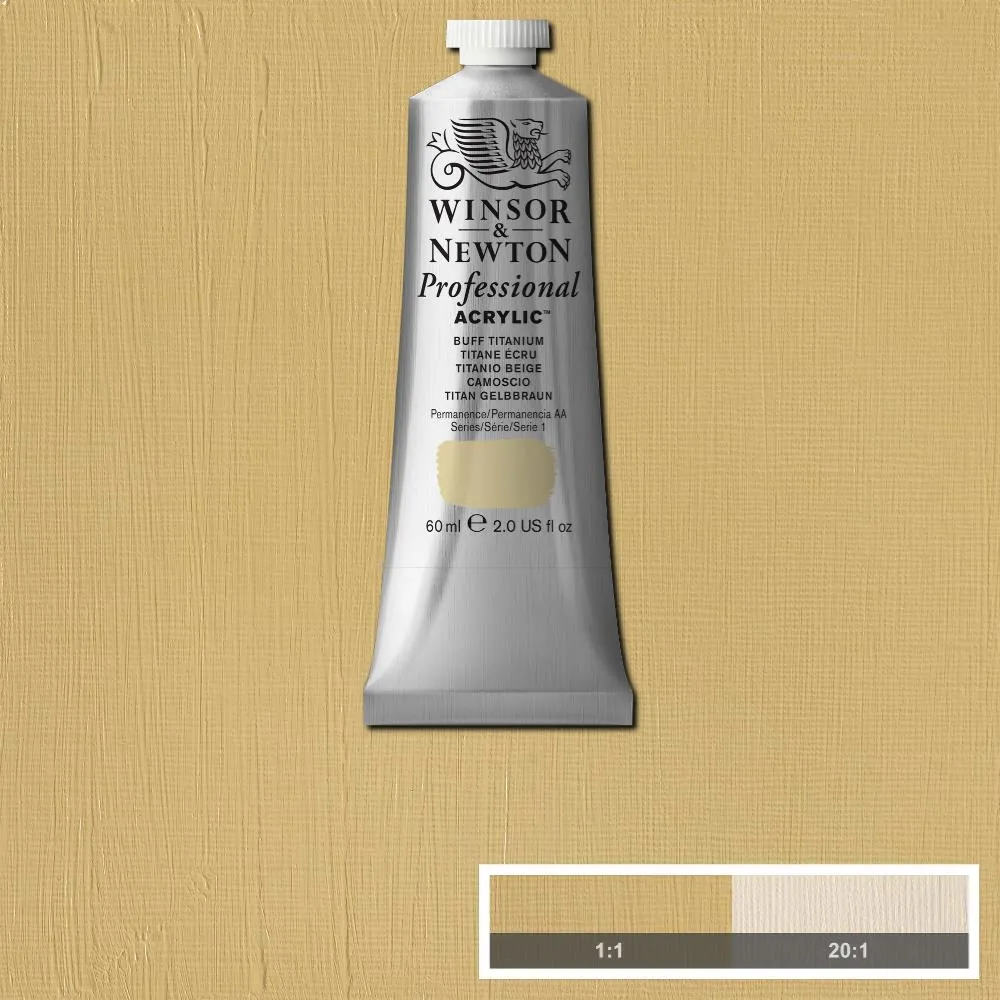 ACRYLIC PAINT -  Winsor & Newton PROFESSIONAL - 60 ml tube - Buff Titanium