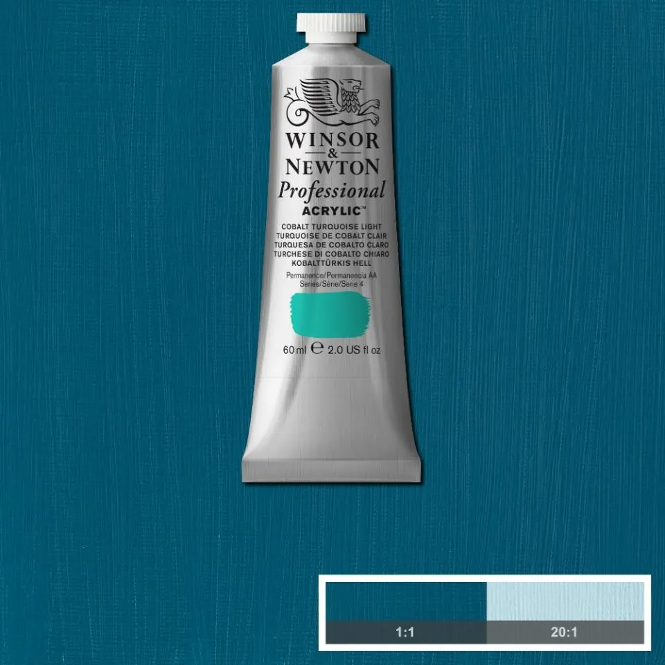 ACRYLIC PAINT -  Winsor & Newton PROFESSIONAL - 60 ml tube - COBALT TURQUOISE