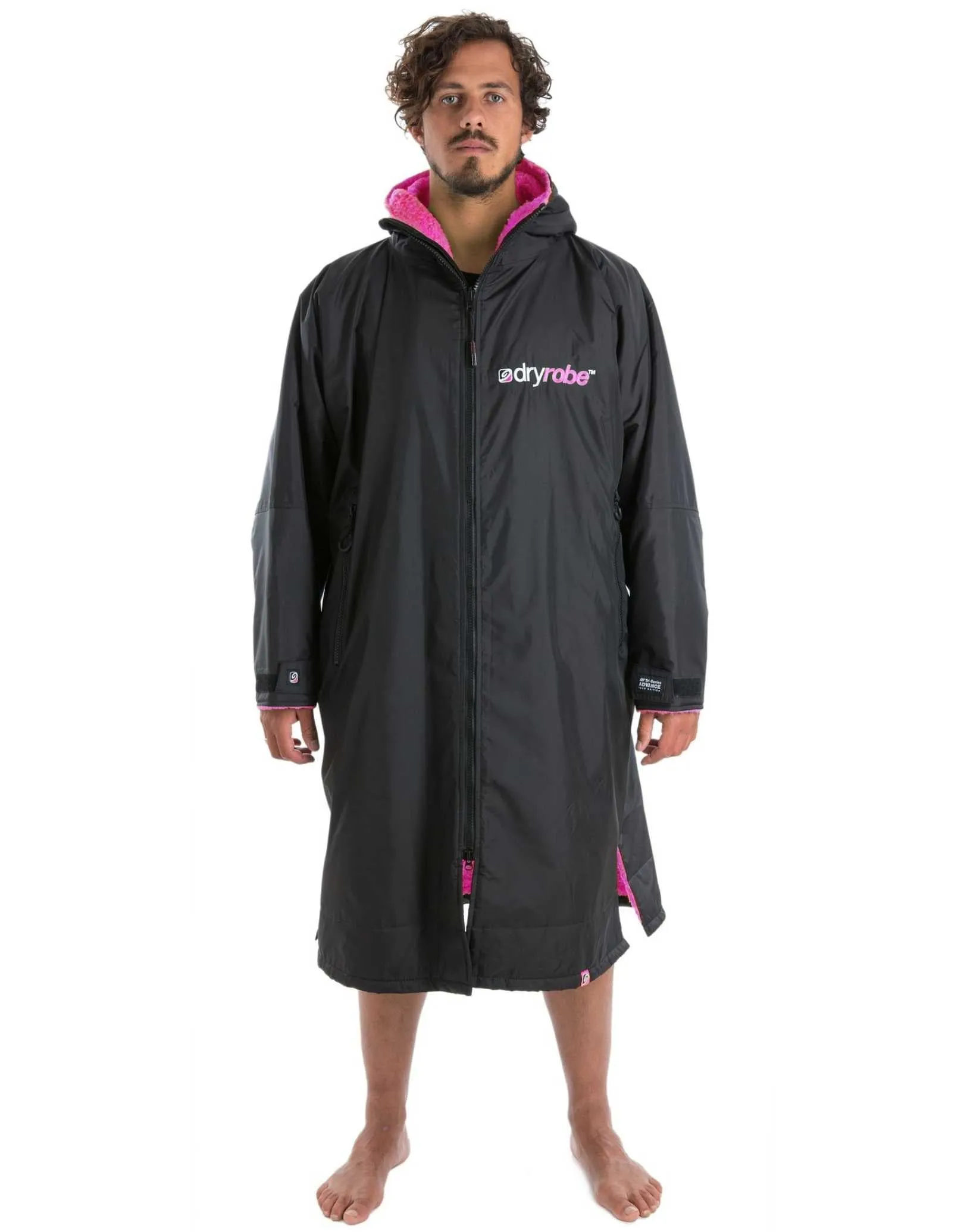 Advance Long Sleeve Adult Robe - Black/Pink