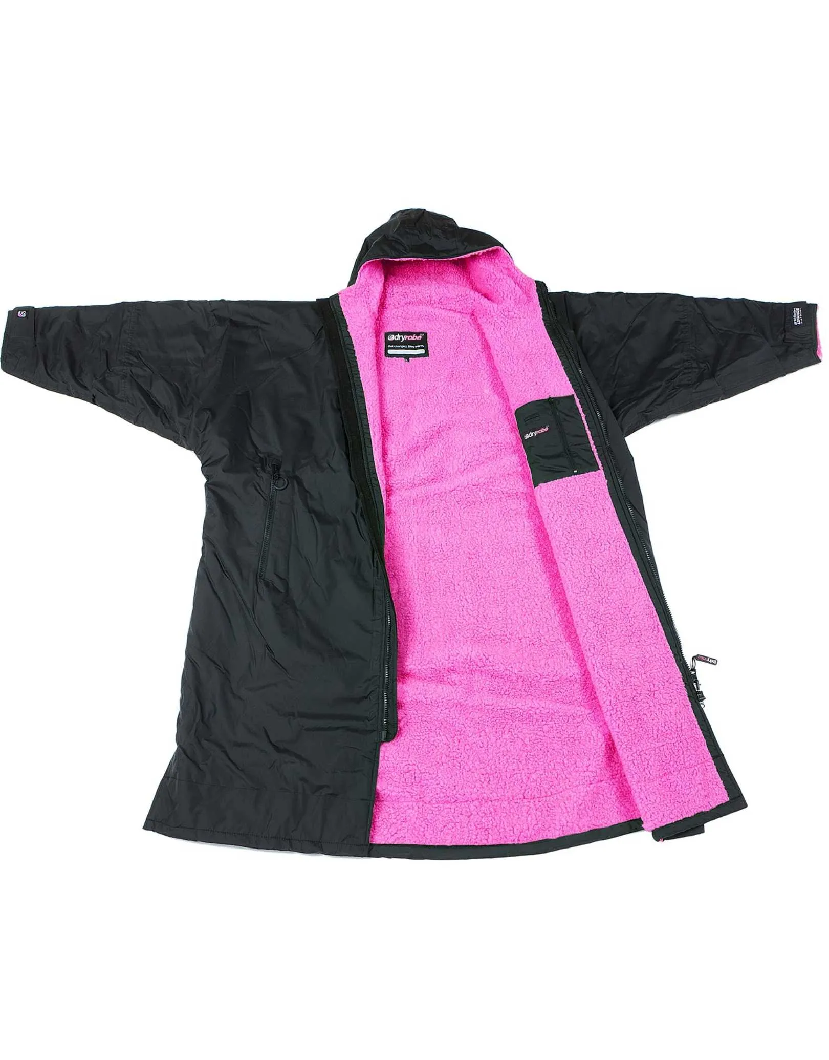Advance Long Sleeve Adult Robe - Black/Pink