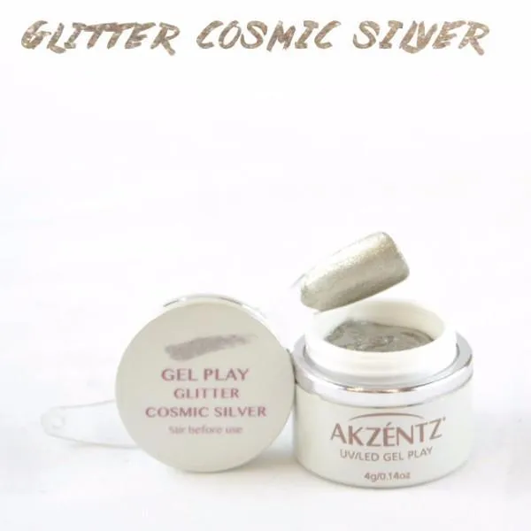 Akzentz Gel Play - Glitter Cosmic Silver