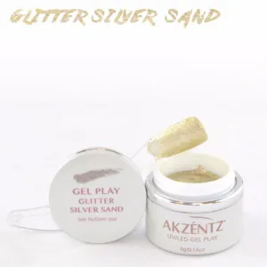 Akzentz Gel Play - Glitter Silver Sand