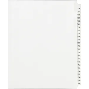 Avery® Standard Collated Legal Dividers Avery® Style, Letter Size, 726-750 Tab Set (82308)