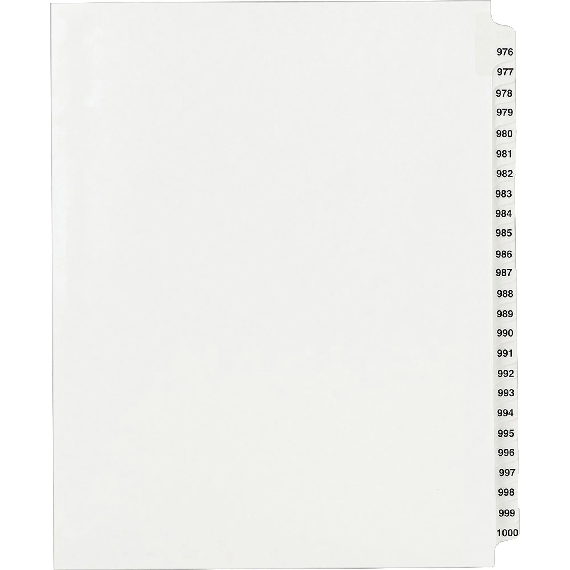 Avery® Standard Collated Legal Dividers Avery® Style, Letter Size, 976-1000 Tab Set (82318)
