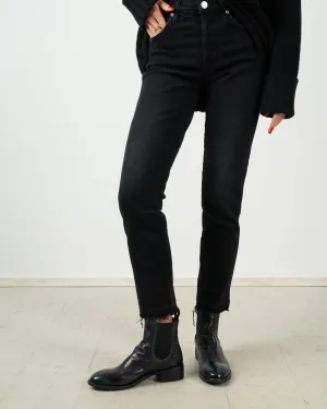 babe high rise slim straight jean - black magic