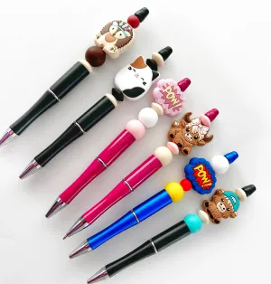 Back to School Silicone Beaded Pen