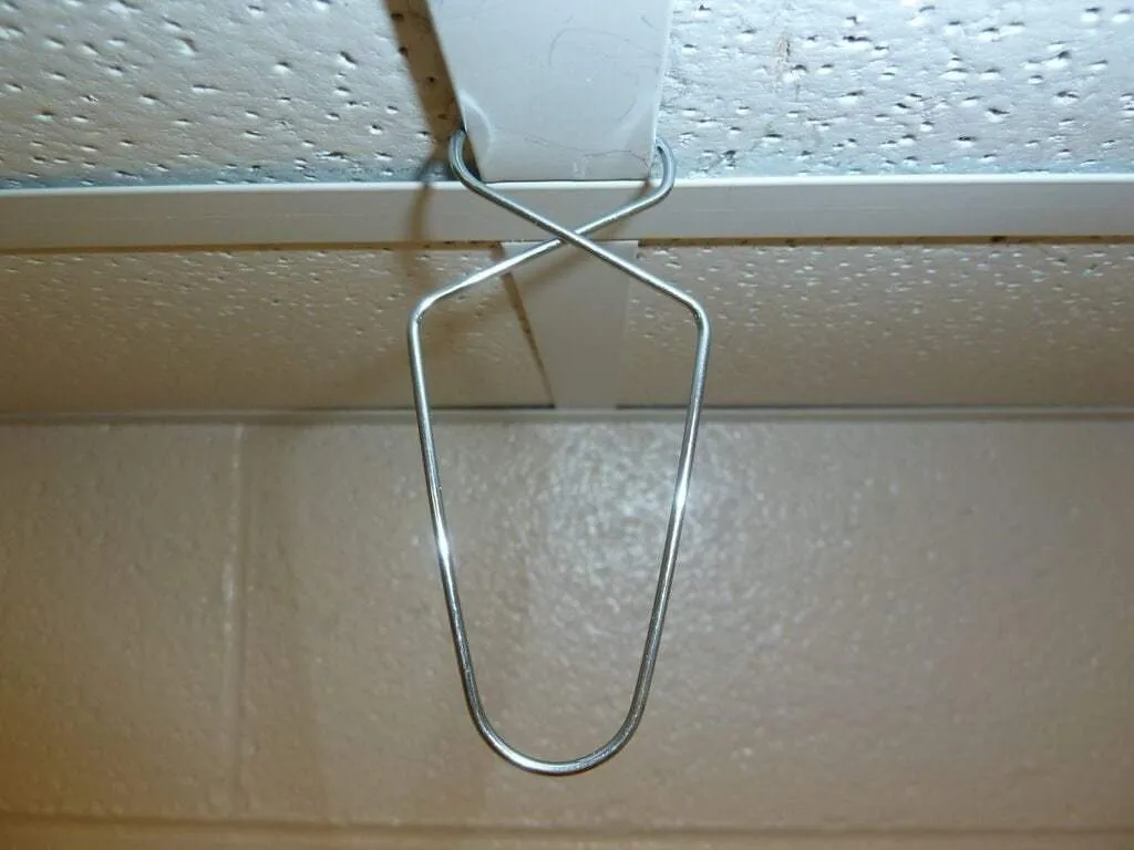 Bernie’s Office Supply Ceiling Hooks (100 Pack) – Premium Wire T-Bar Hangers for Hanging a Sign from Suspended Tile / Grid / Drop Ceilings – Perfect Clips to Hang School and Wedding Decorations