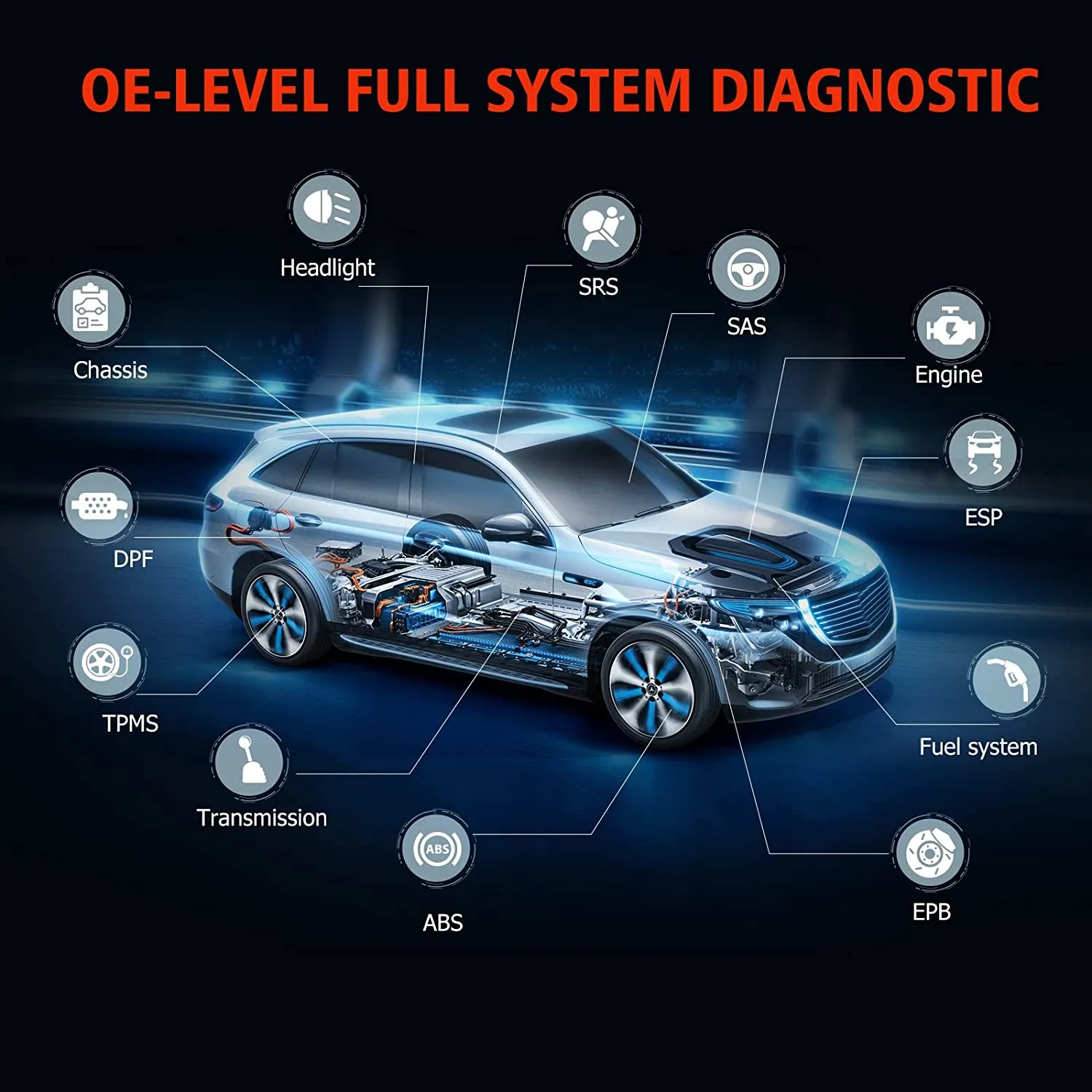 Bi-directional Scan Tool Ancel V6 PRO 25 Service Functions Free Update Bluetooth