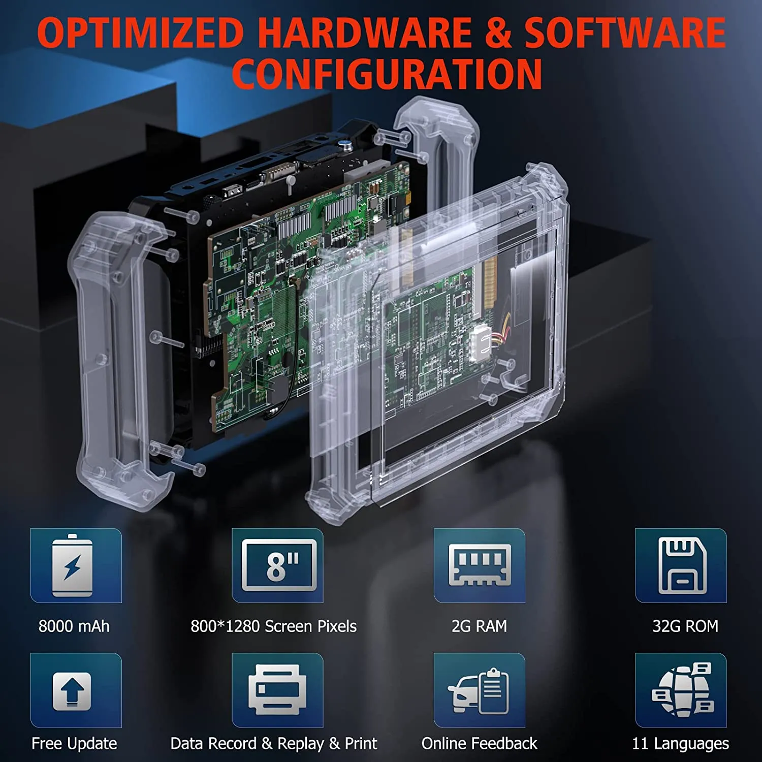Bi-directional Scan Tool Ancel V6 PRO 25 Service Functions Free Update Bluetooth