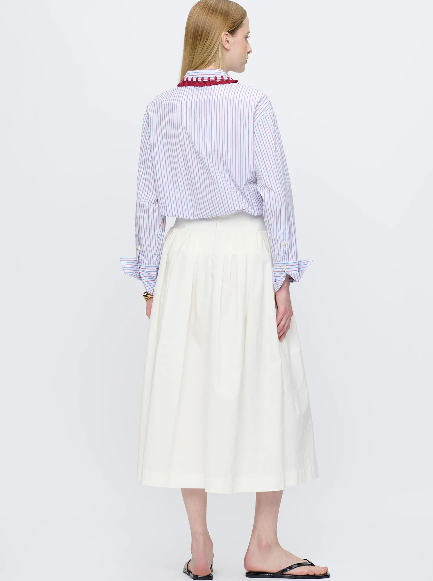 BILLIE Tassel shirt White stripe