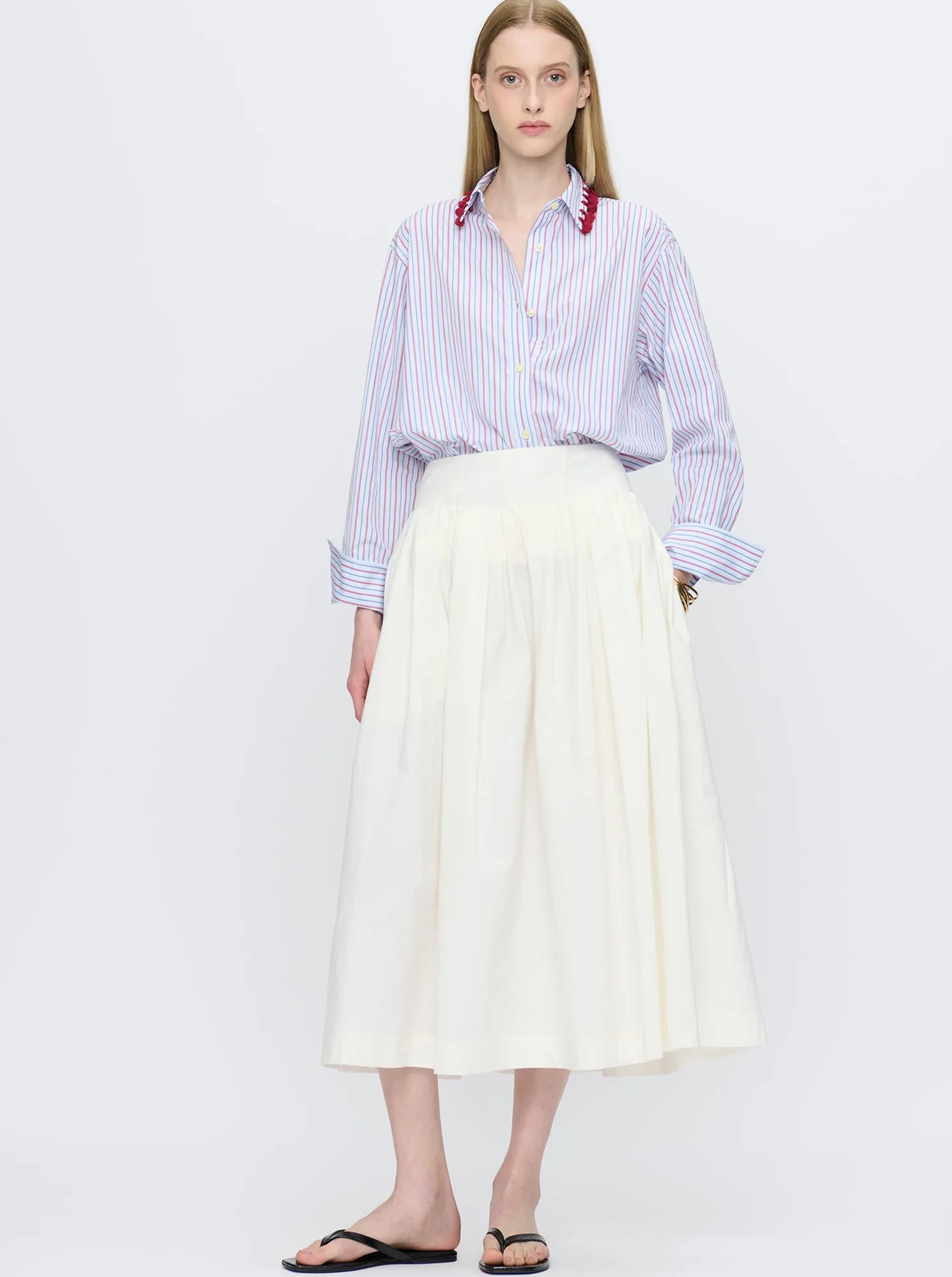 BILLIE Tassel shirt White stripe