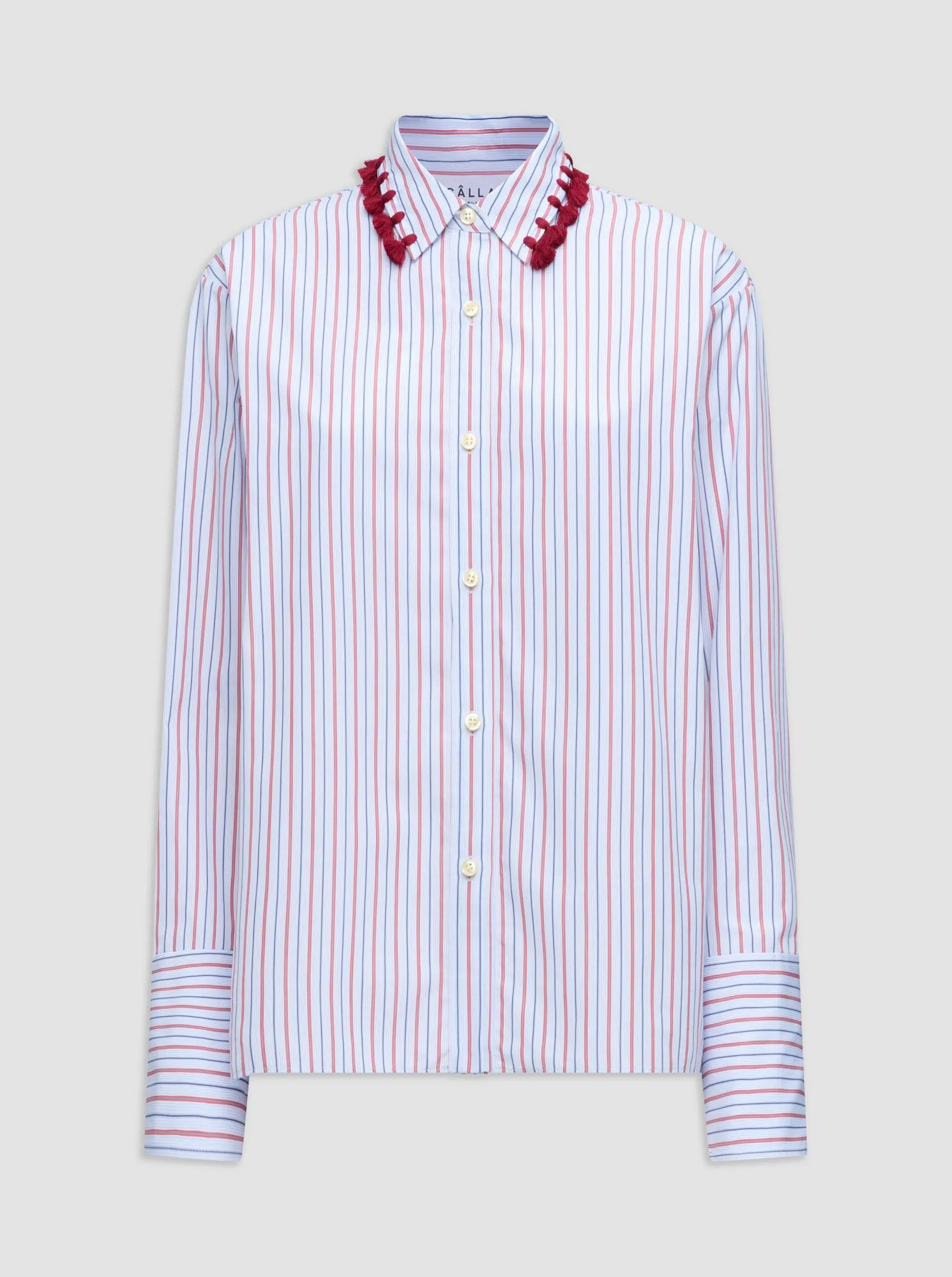 BILLIE Tassel shirt White stripe