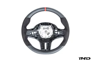 BMW M Performance G-Chassis Steering Wheel - Red Stripe   Silver Grey Stitching