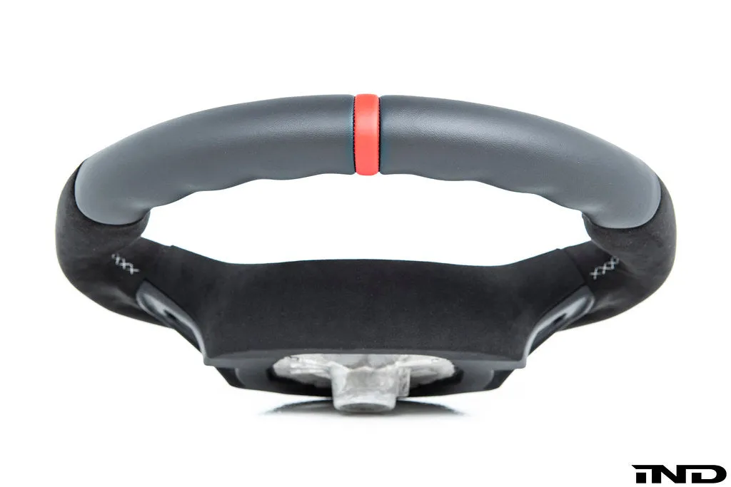 BMW M Performance G-Chassis Steering Wheel - Red Stripe   Silver Grey Stitching