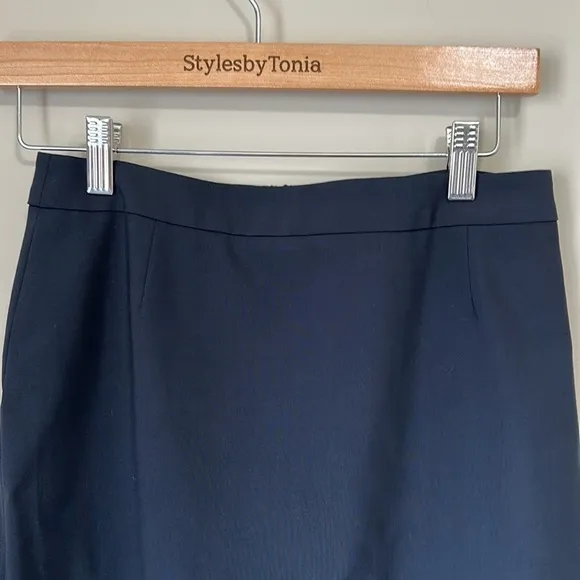 BOSS HUGO BOSS Navy Blue Pencil Skirt Knee Length Career Designer Sz 4