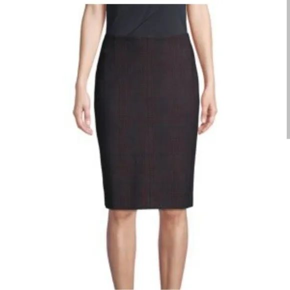 BOSS HUGO BOSS Navy Blue Pencil Skirt Knee Length Career Designer Sz 4