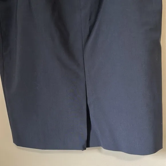BOSS HUGO BOSS Navy Blue Pencil Skirt Knee Length Career Designer Sz 4