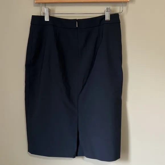 BOSS HUGO BOSS Navy Blue Pencil Skirt Knee Length Career Designer Sz 4