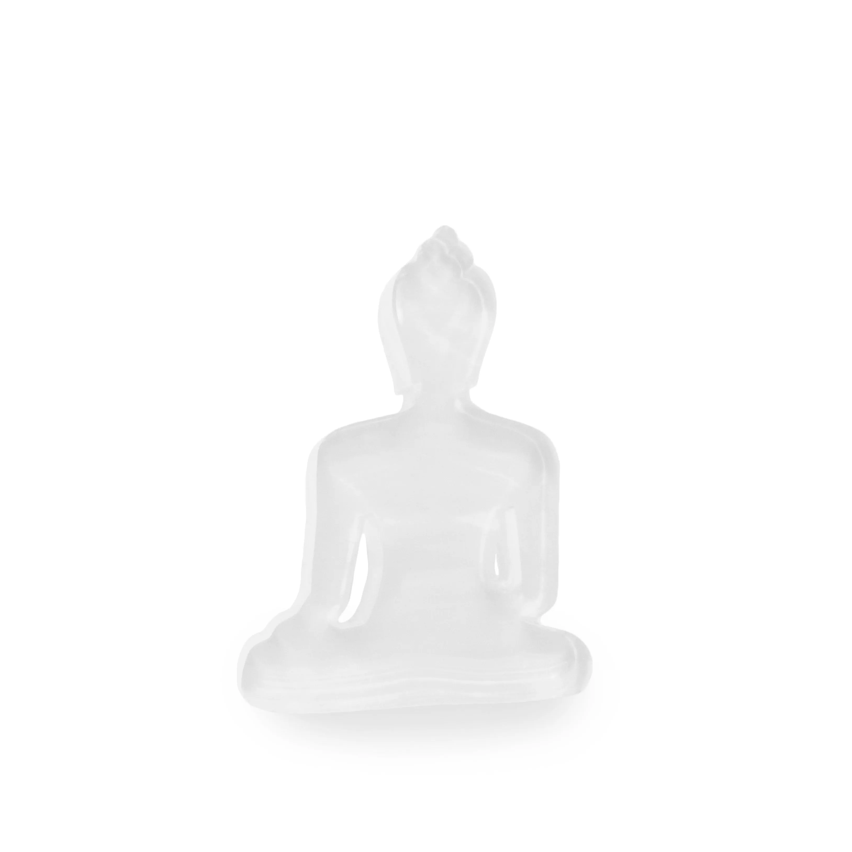 Buddha statue set of 3 - Beige, White and Green