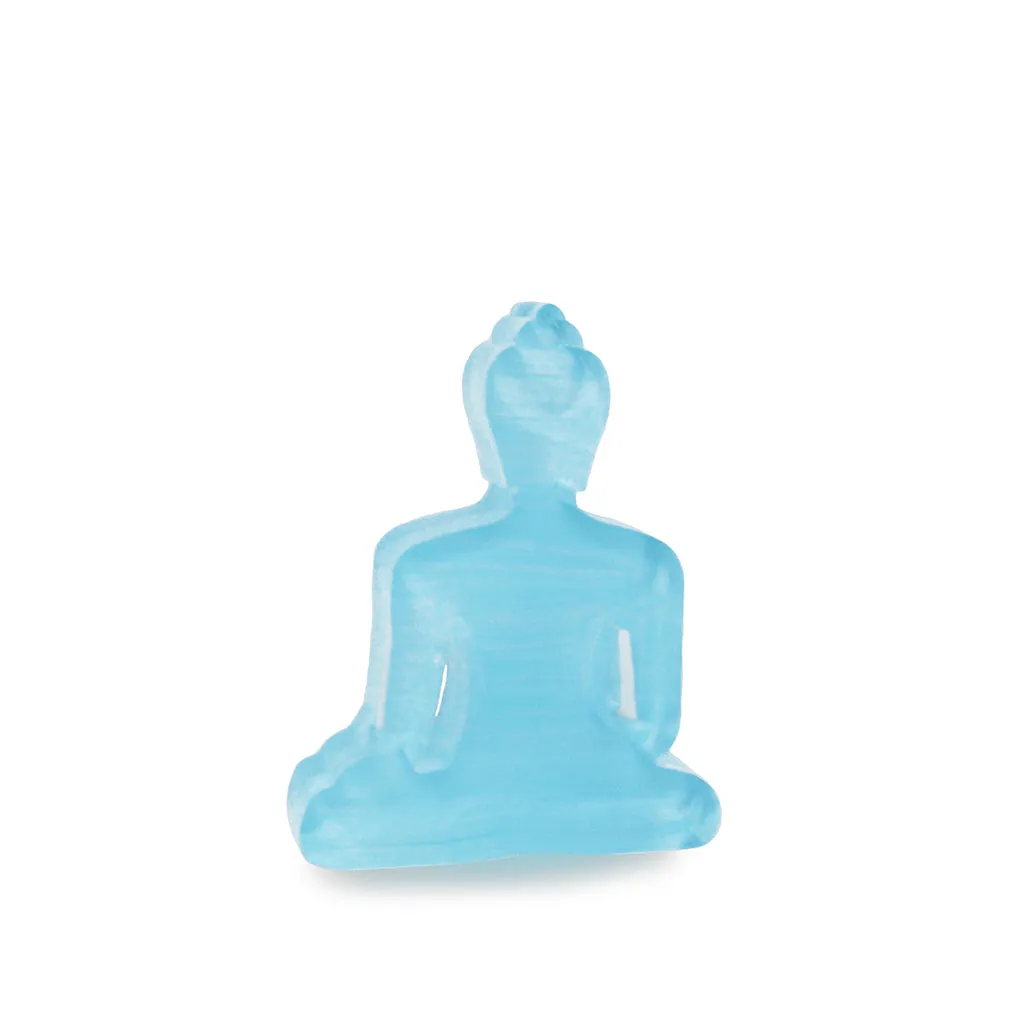 Buddha statue set of 3 - Blue, Light Blue and White