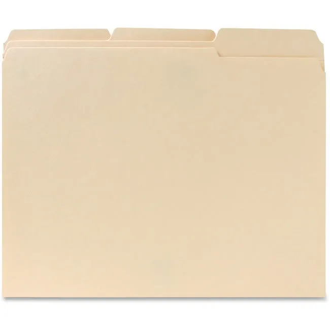 Business Source 1/3 Tab Cut Letter Recycled Classification Folder