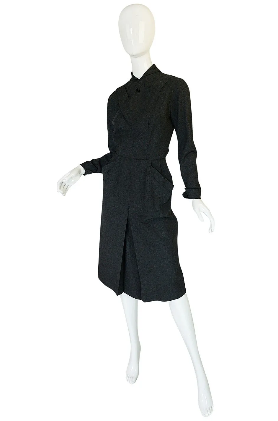 c1955 Christian Dior Original Demi-Couture Fitted Dress