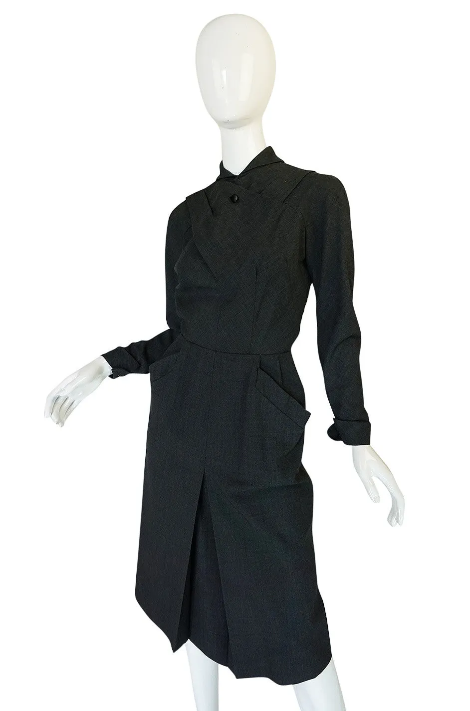 c1955 Christian Dior Original Demi-Couture Fitted Dress