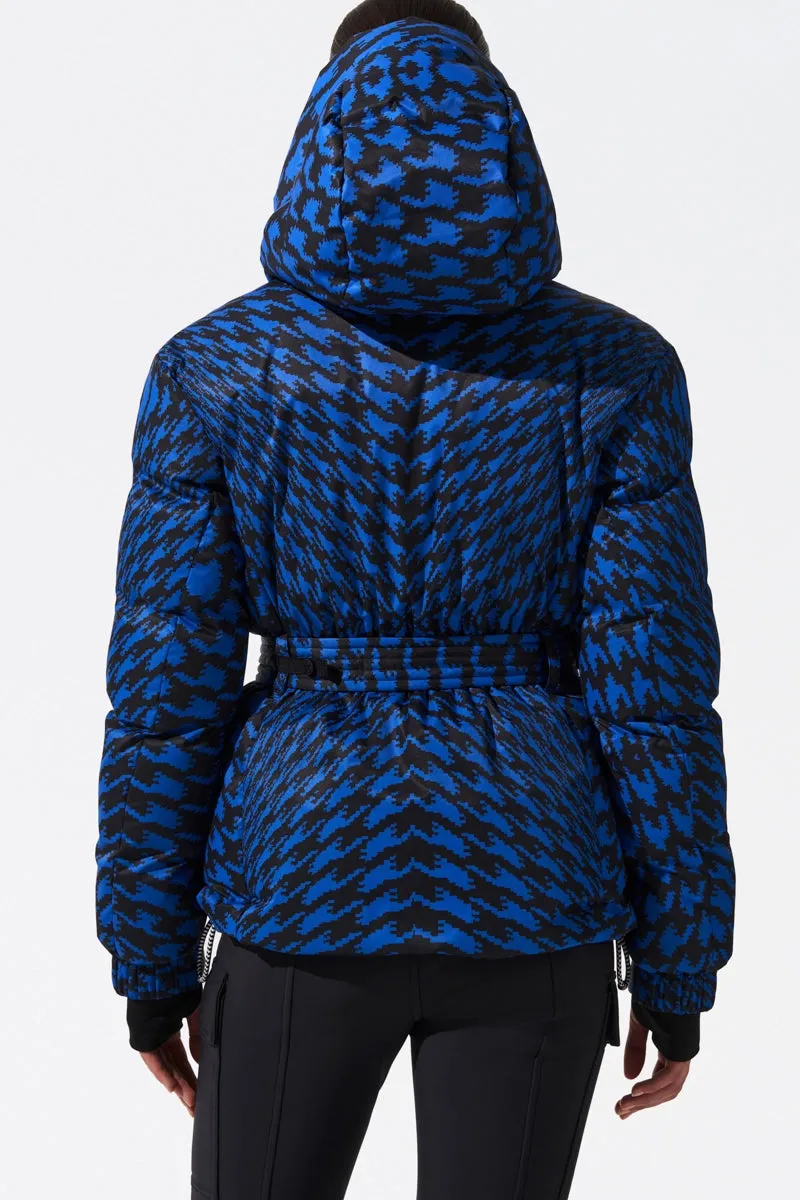 Candice Down Twisted Houndstooth Ski Parka