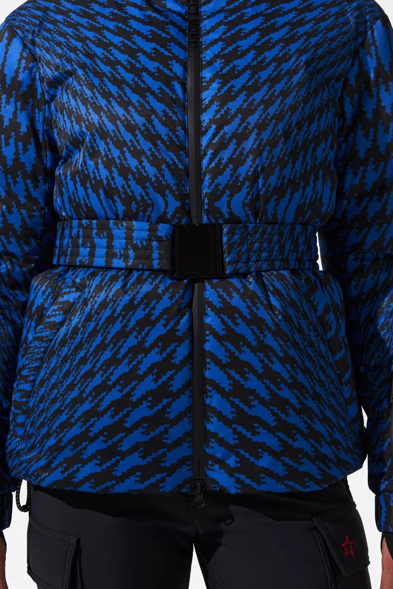 Candice Down Twisted Houndstooth Ski Parka