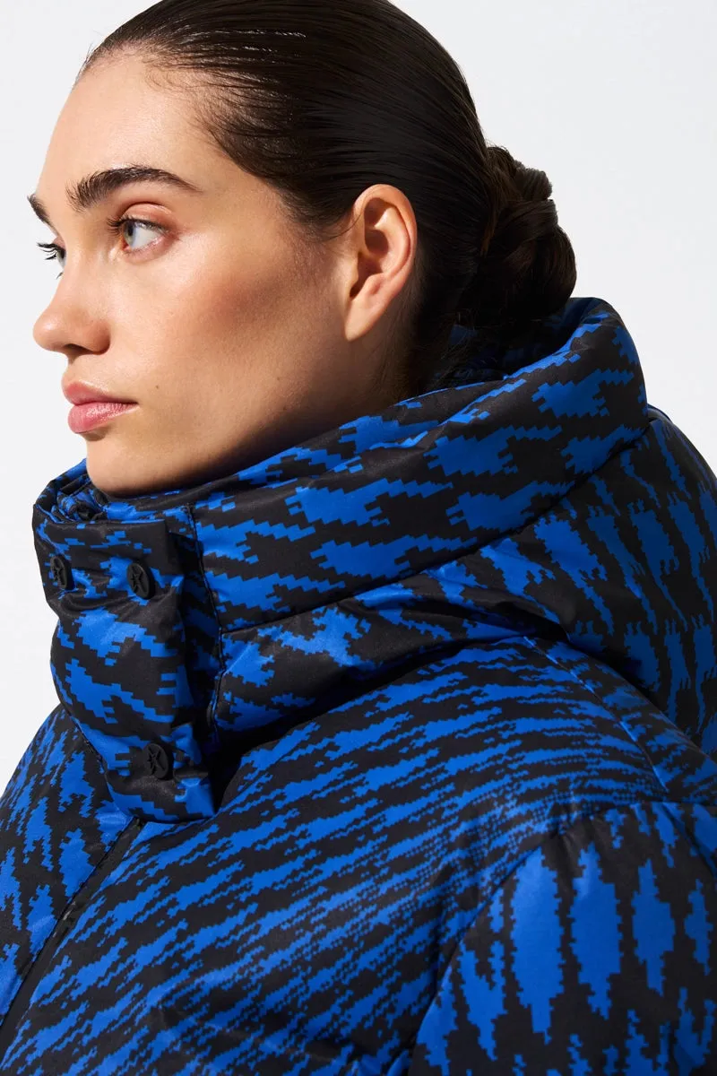 Candice Down Twisted Houndstooth Ski Parka