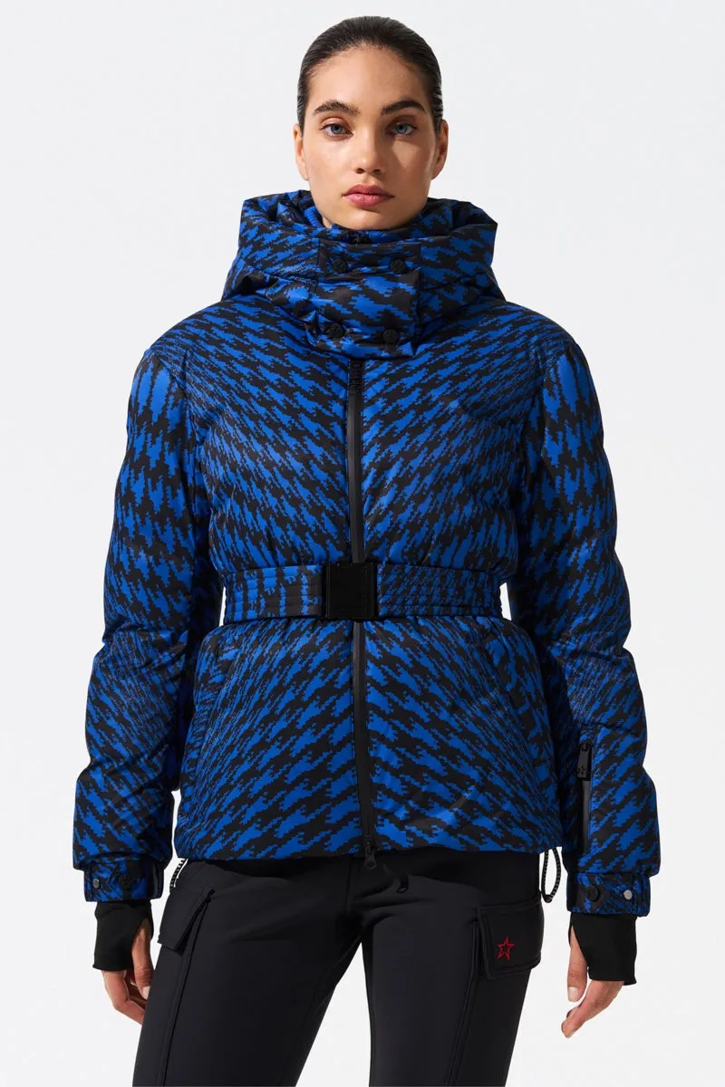 Candice Down Twisted Houndstooth Ski Parka
