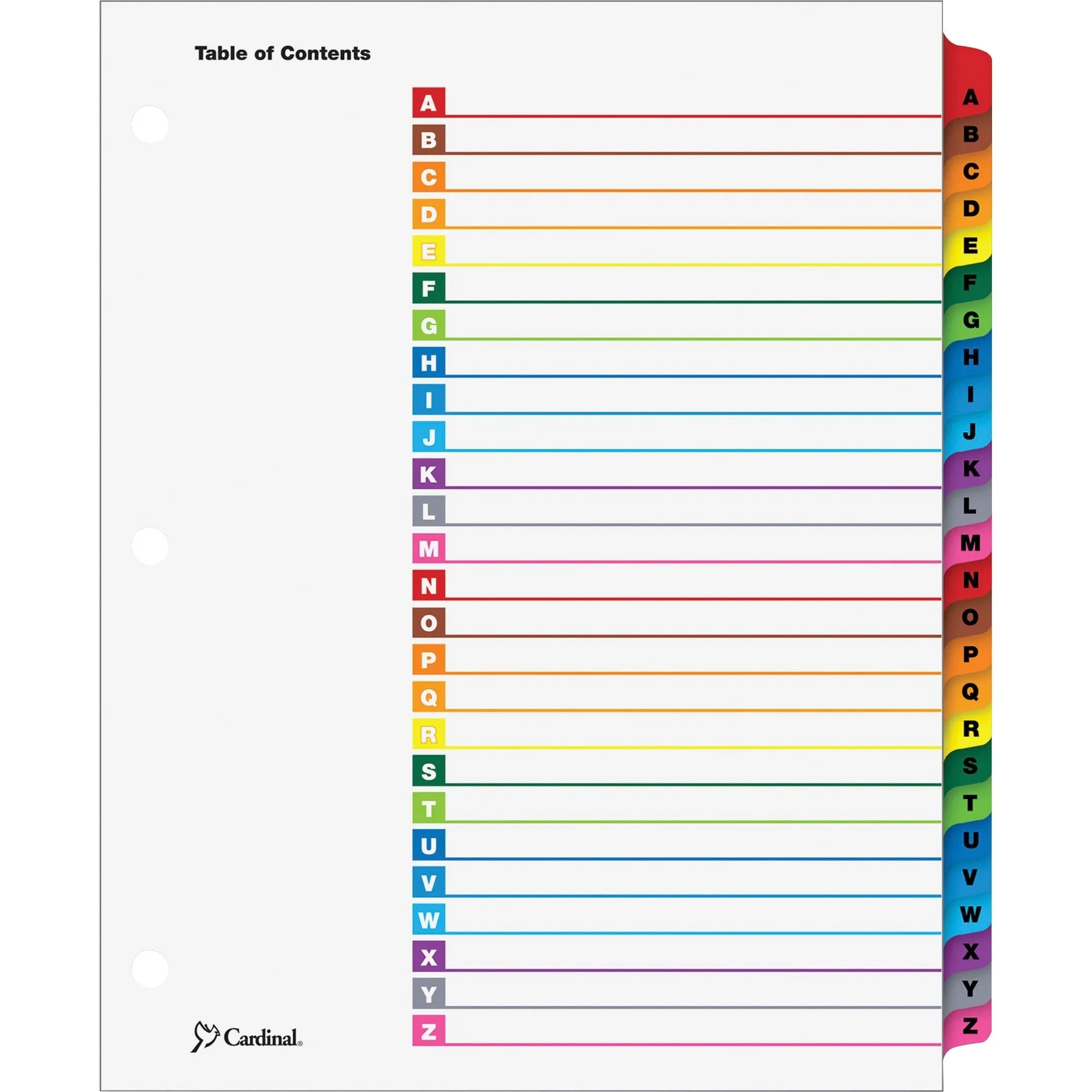 Cardinal A-Z OneStep Index System