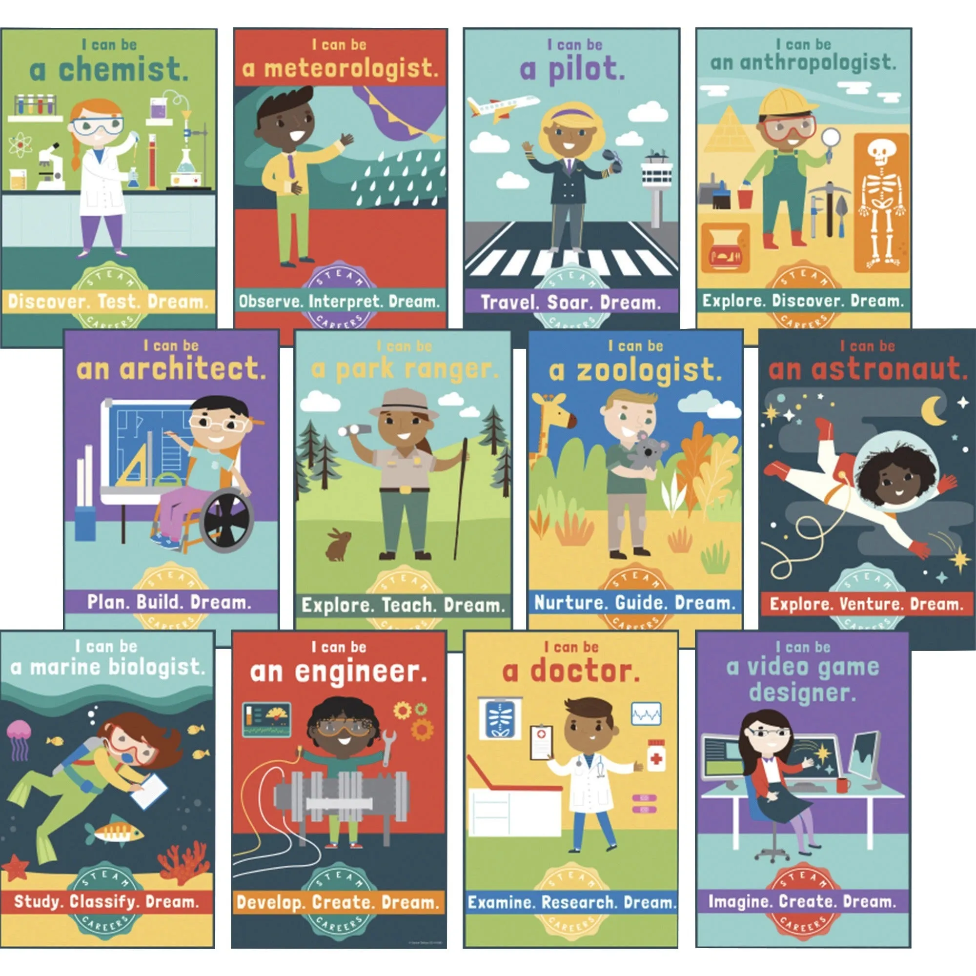Carson Dellosa Education STEAM Careers Bulletin Board Set